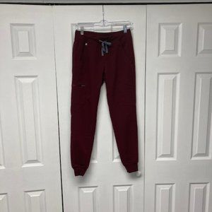 Figs - Burgundy Zamora joggers XS